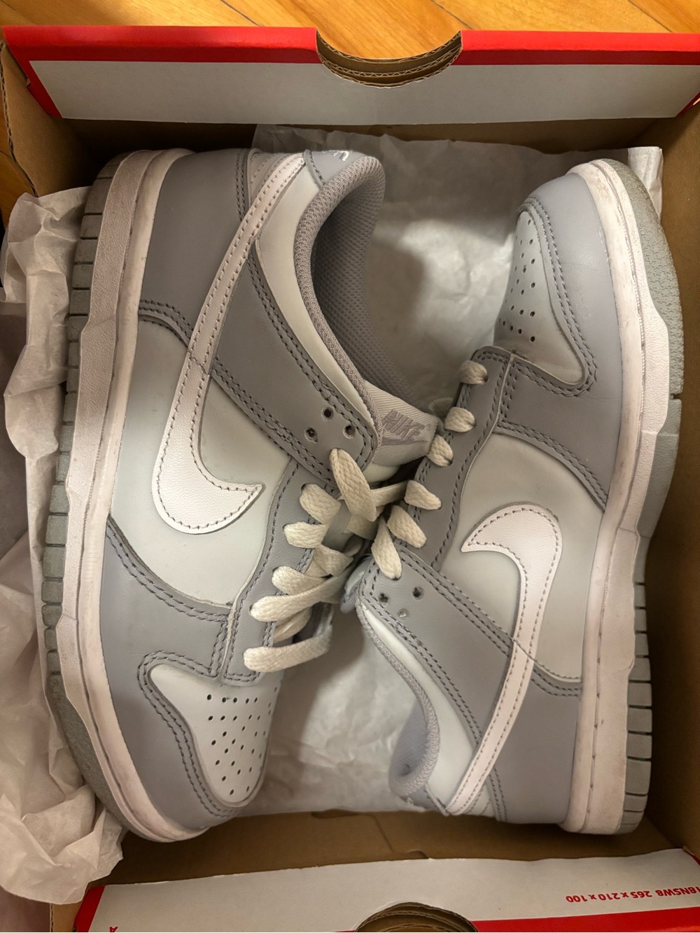 Nike Low-Top Sneakers in Light Gray and White